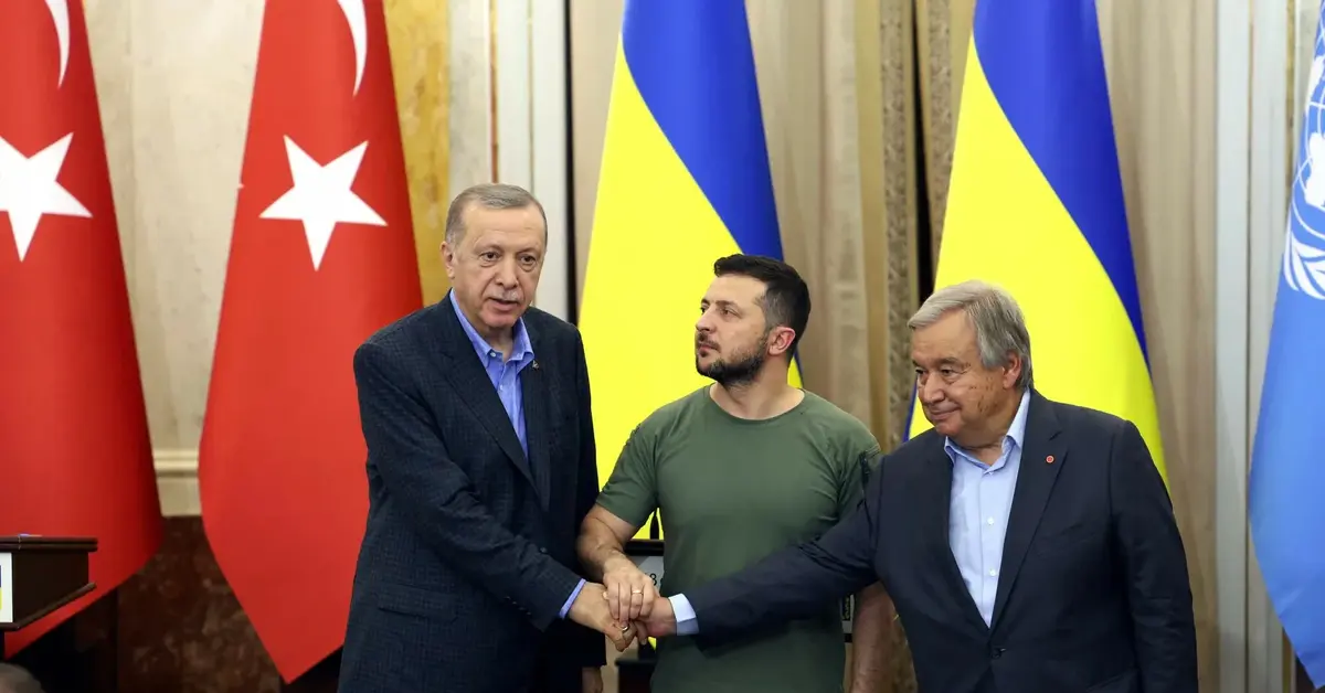 Erdogan, Zełenski i Guterres
