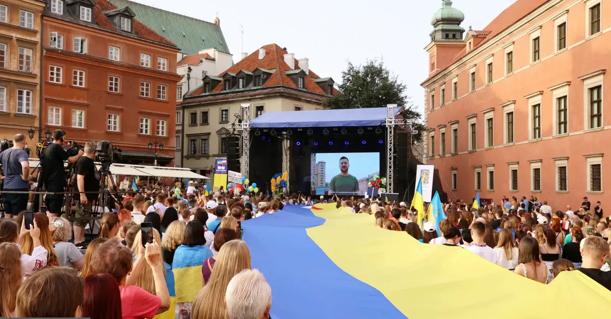 Główne zdjęcie - Dzień Niepodległości Ukrainy obchodzono w Warszawie