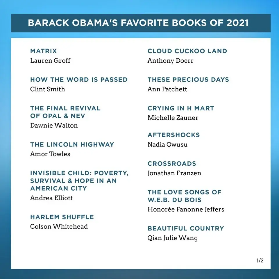 Lista książek Baracka Obamy.