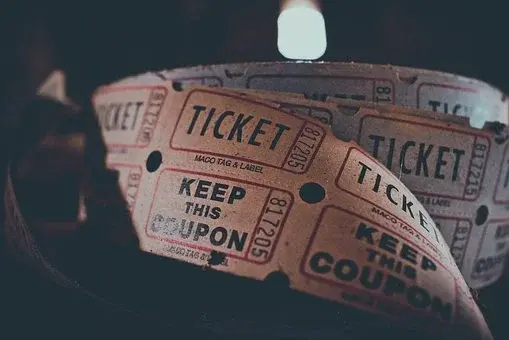 Starodawne bilety kinowe, z napisami ticket, film Gierek