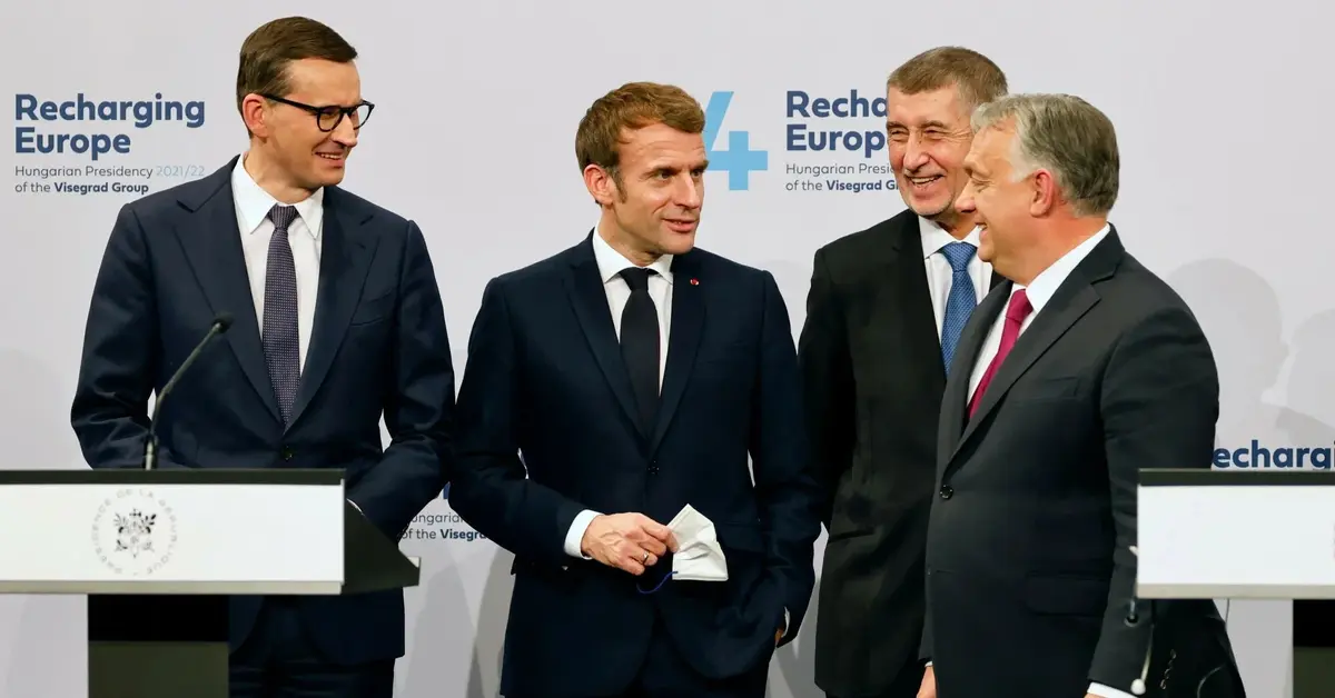 Główne zdjęcie - Rozmowy Grupy Wyszehradzkej z udziałem prezydenta Francji