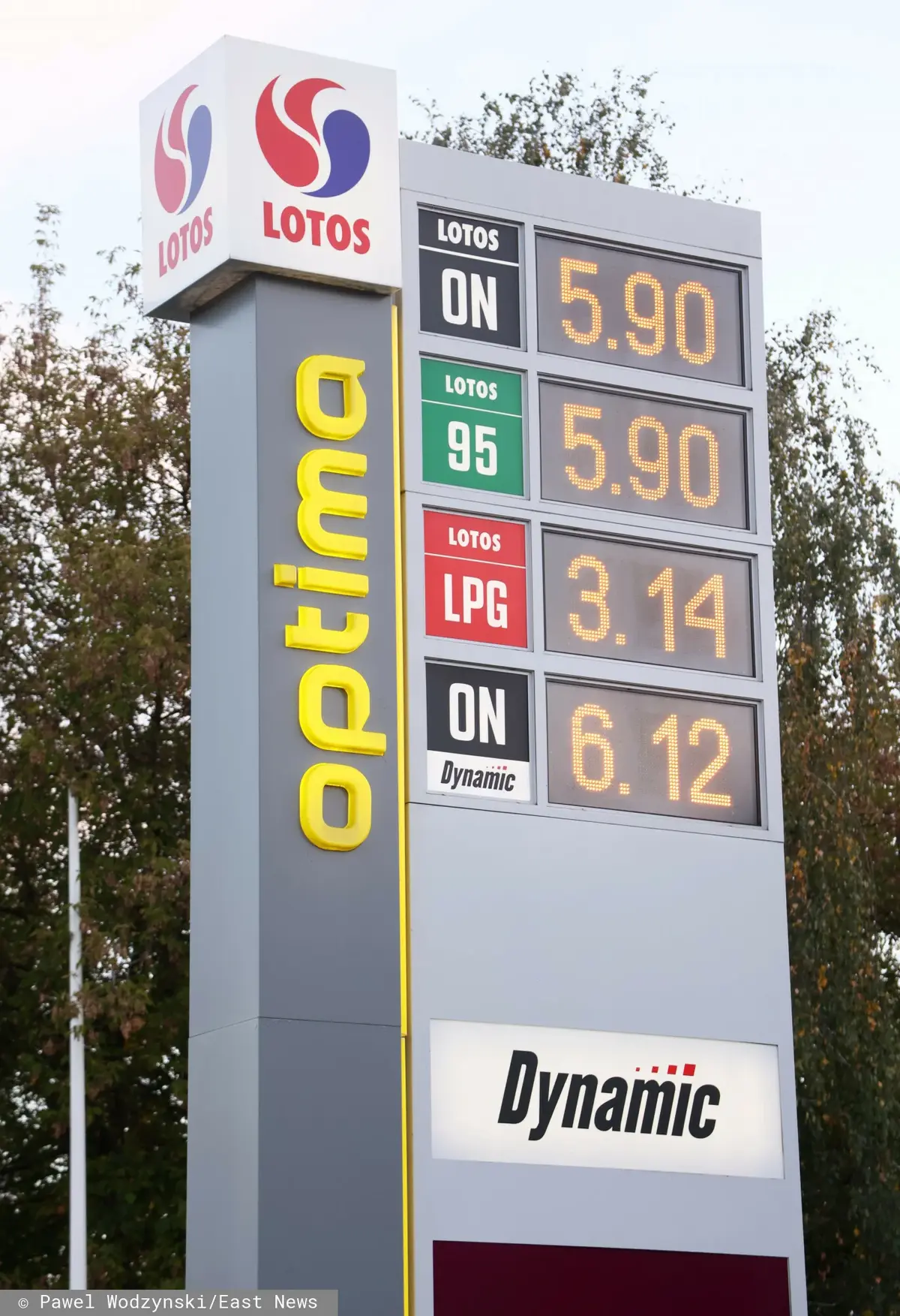 Ceny paliw na stacji Lotos