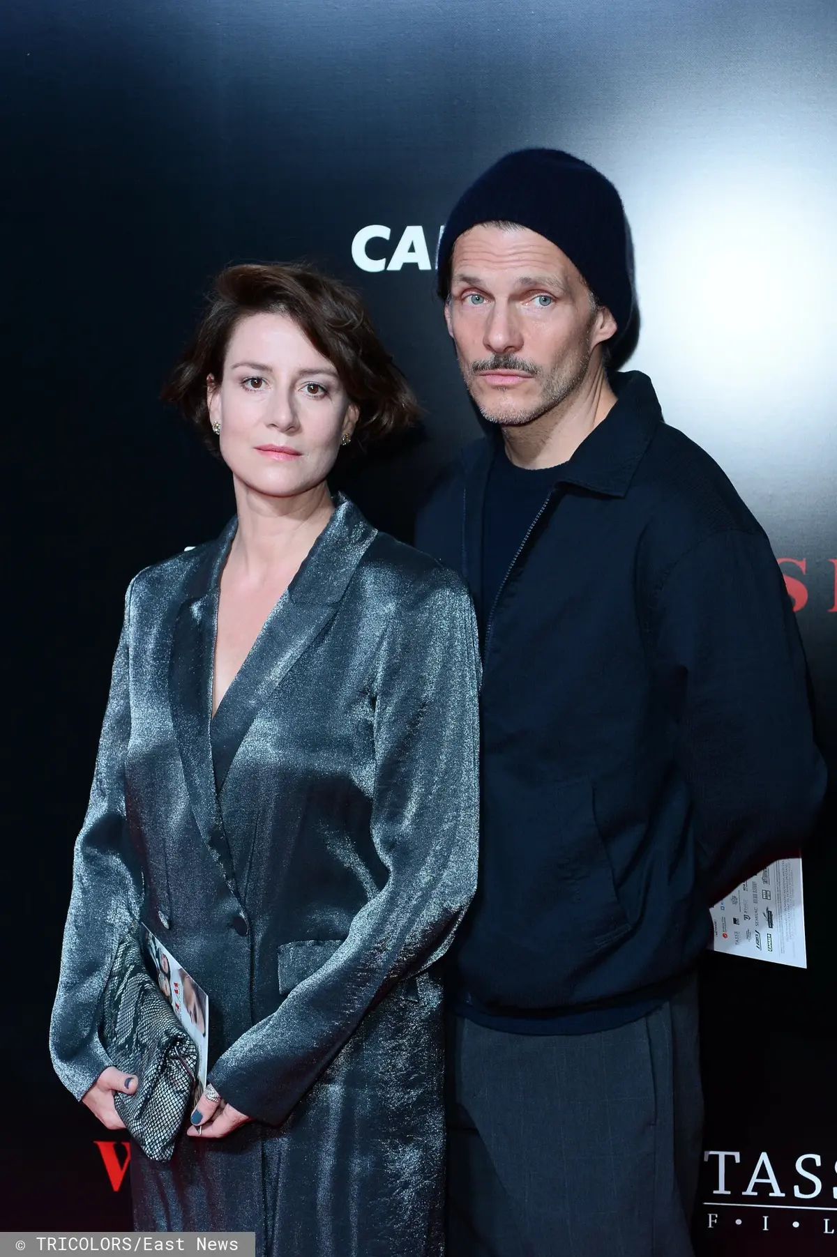 Maja Ostaszewska z mężem na premierze filmu Wesele
