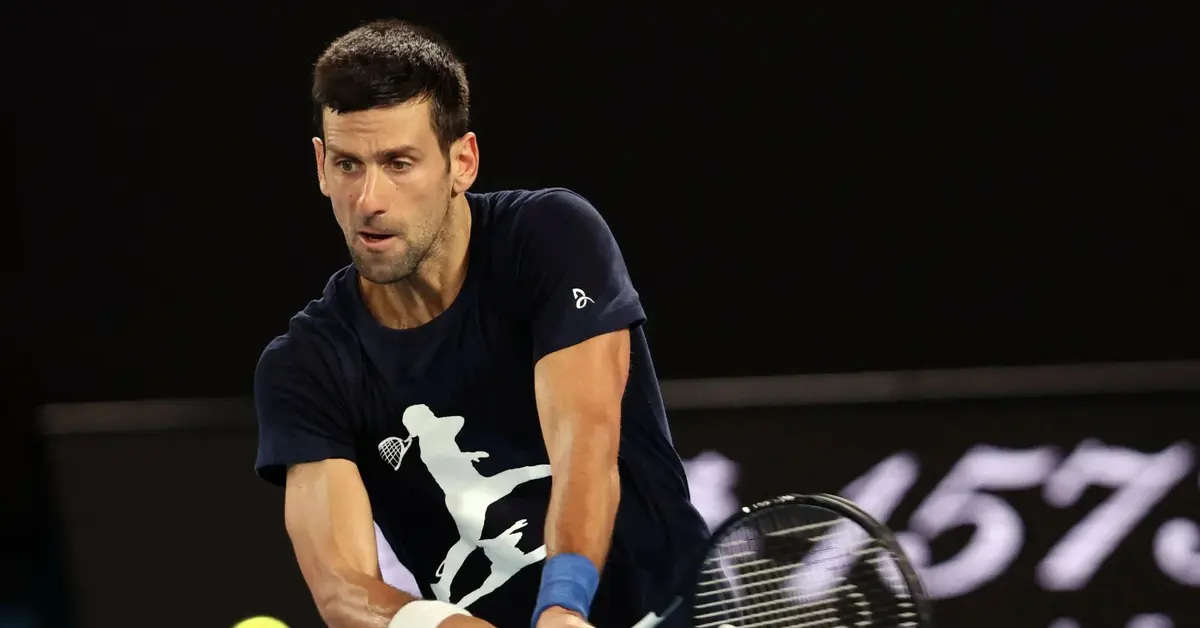 Novak Djoković na turnieju w Melbourne