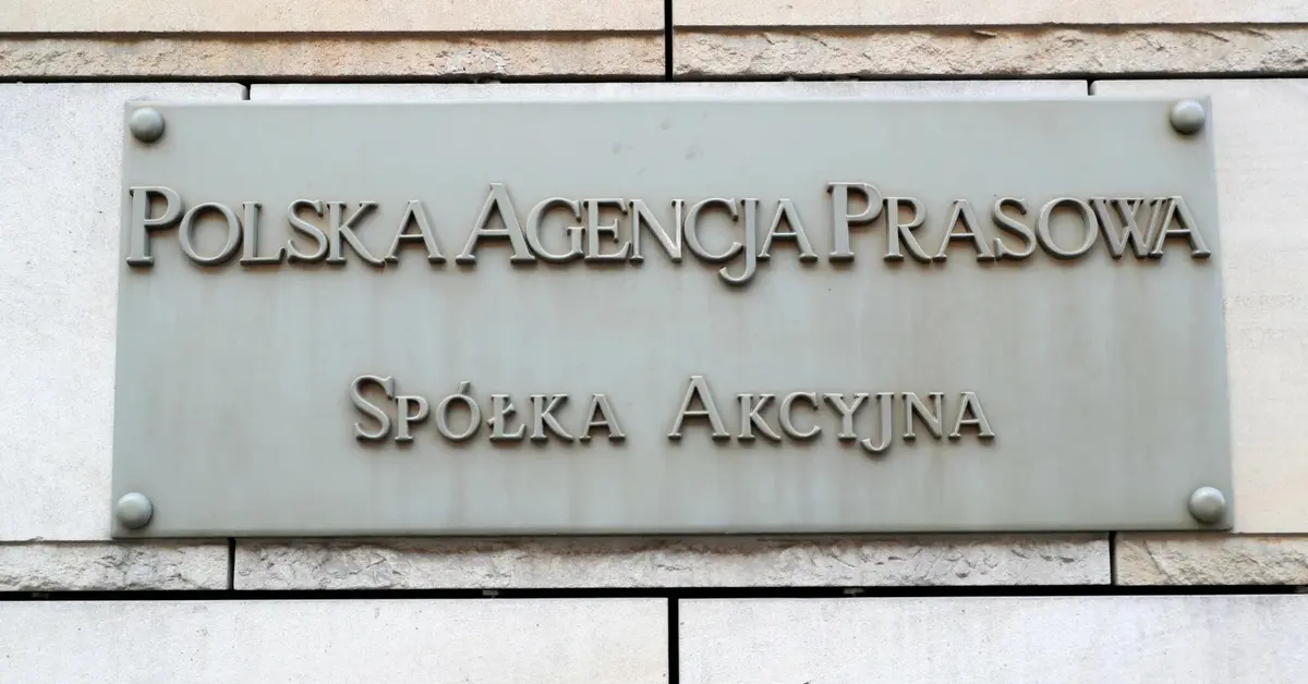 Polska agencja prasowa - tabliczka 