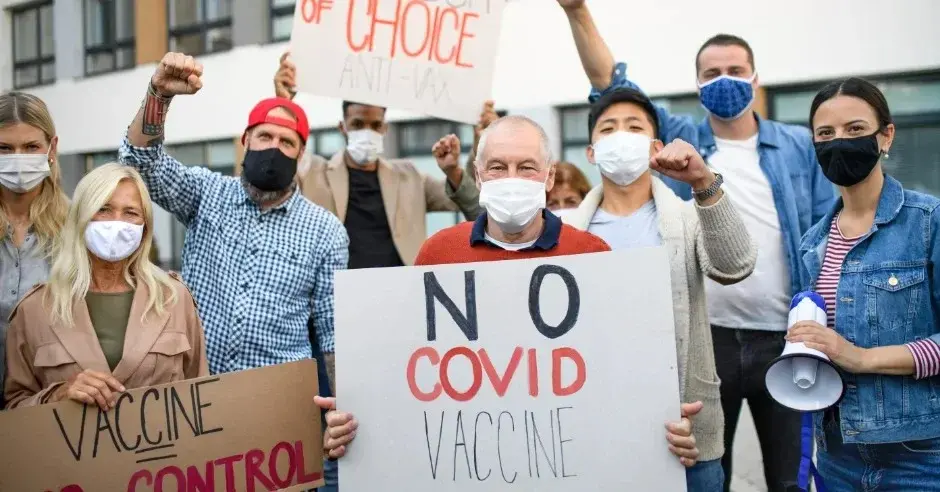 protest przeciwników pandemii