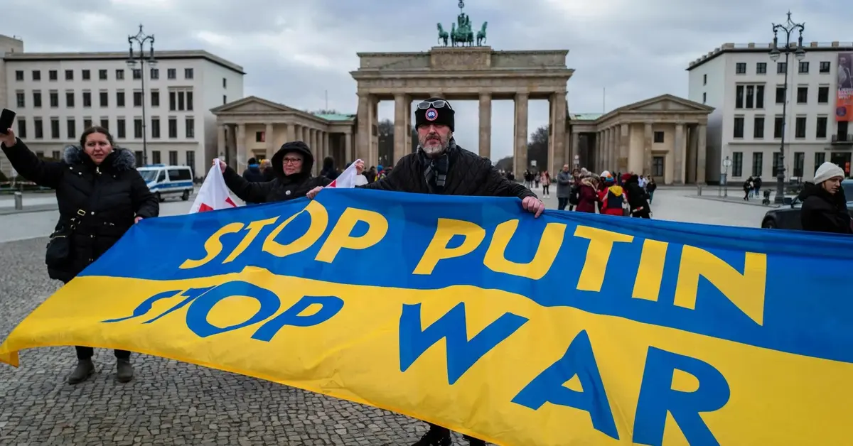 demonstracja antywojenna w Berlinie