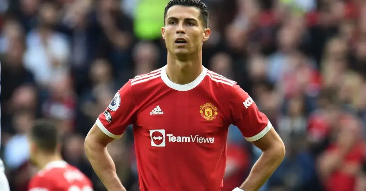 Cristiano Ronaldo z niezadowoloną miną