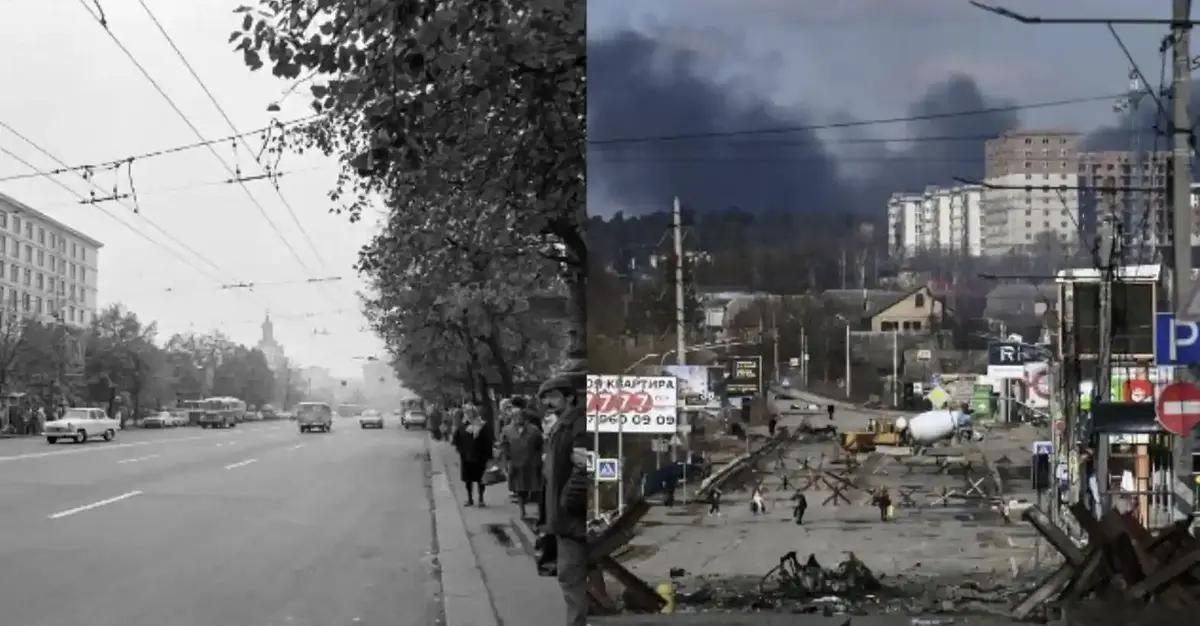 Ukraina przed i po rosyjskim ataku