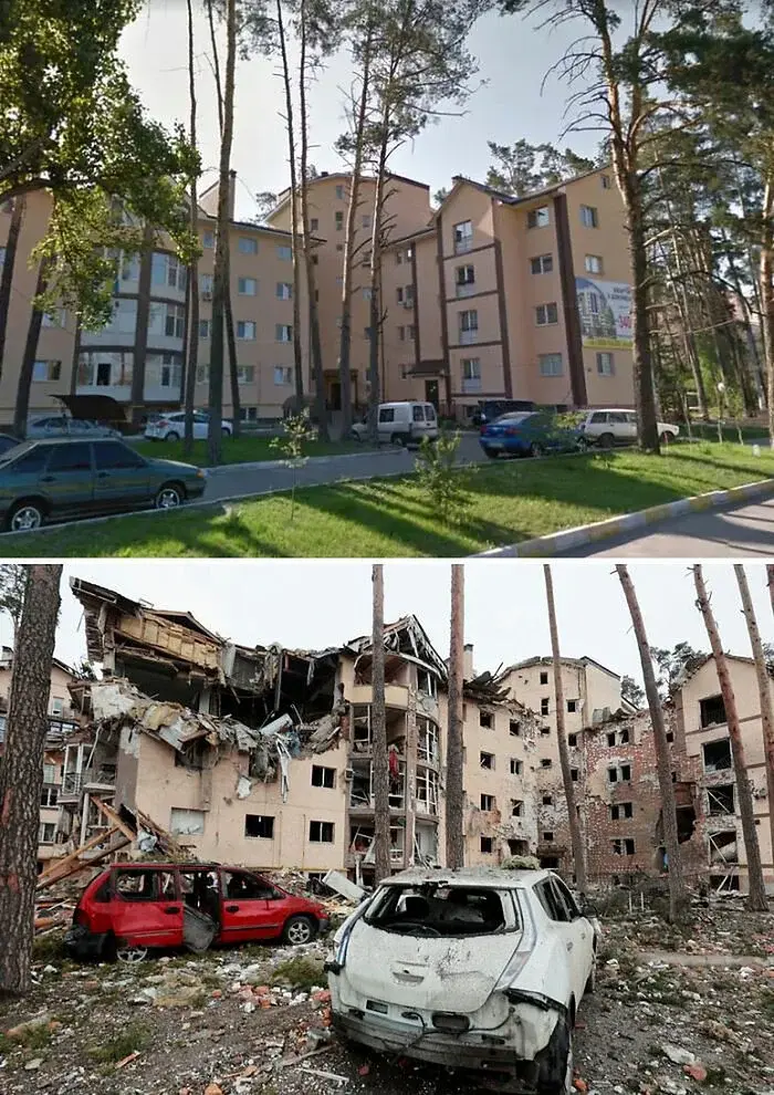 Ukraina przed i po rosyjskim ataku 2022. Szokujące zdjęcia!