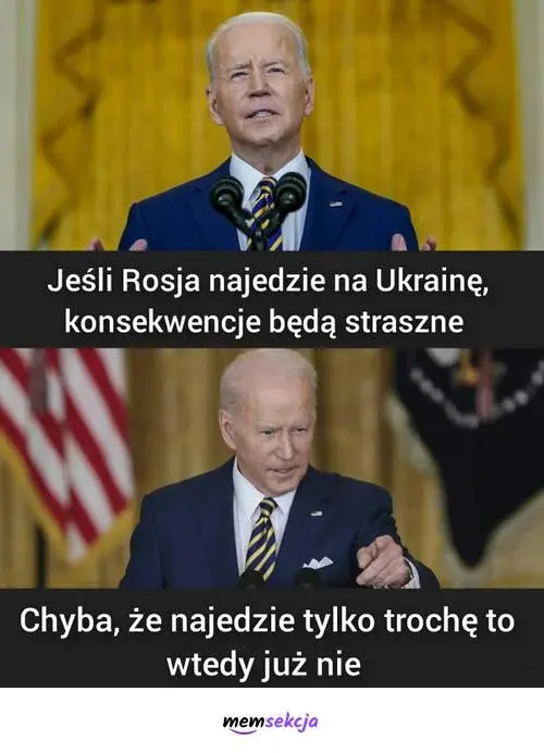 Wojna w Ukrainie 2022. Joe Biden.